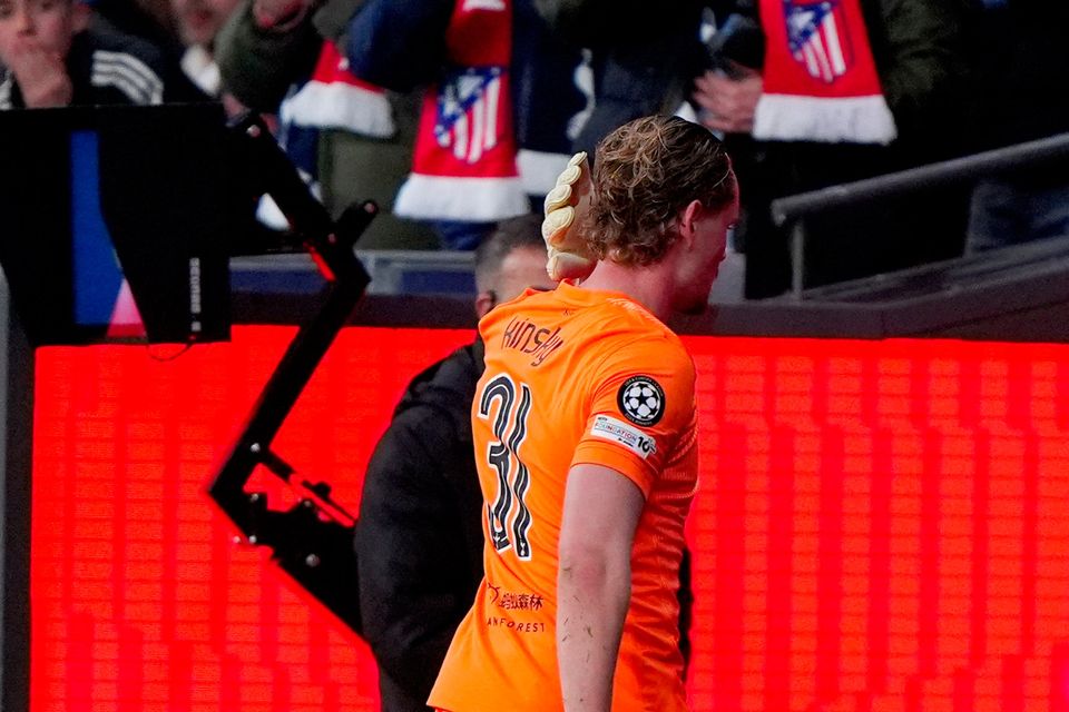 Tottenham Hotspur goalkeeper Antonin Kinsky walks off after being substituted